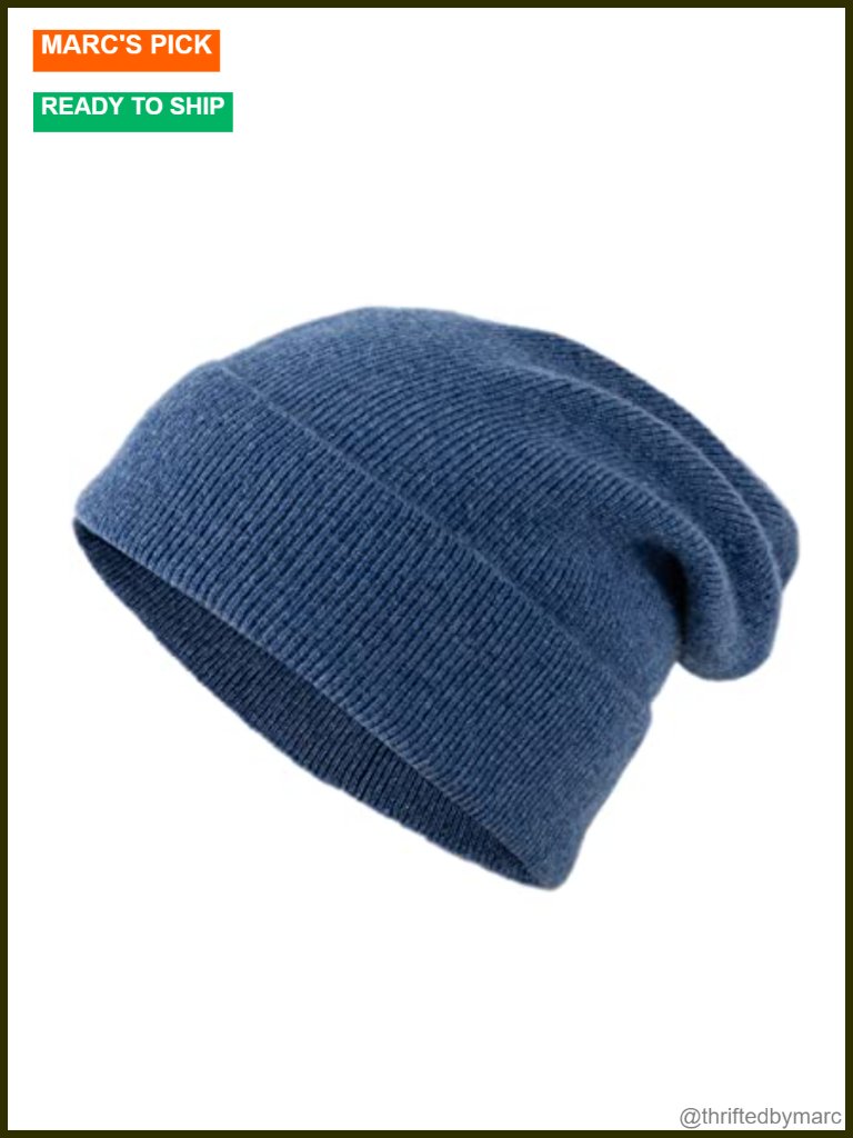 100% Pure Cashmere Beanie, Ribbed Cuffed Hat, Soft Warm Winter Hat With Gift Box